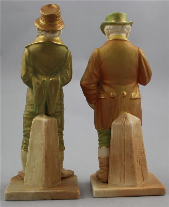 Two Royal Worcester porcelain figures from the Countries of the World series modelled by James Hadley, early 20th century, 17.5cm